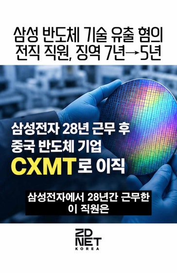 'CXMT 기술 유출 혐의' 전직 삼성맨 2심 징역 5년 선고